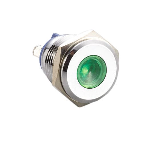16mm, LED indicator, panel mount, metal indicator, RGB LED, RJS Electronics Ltd.
