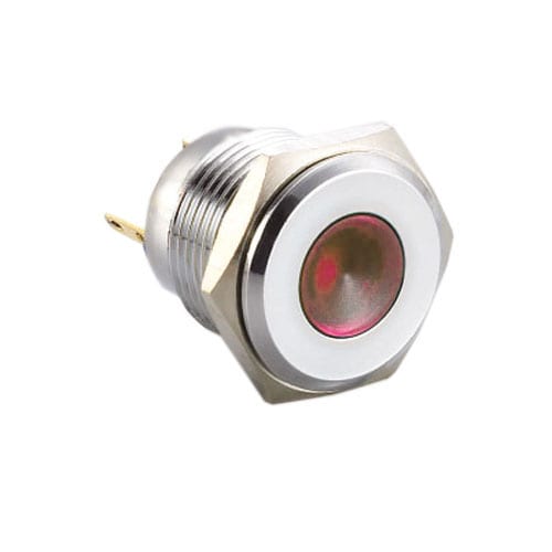 16mm, LED indicator, panel mount, metal indicator, RGB LED, RJS Electronics Ltd.