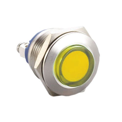 19mm, LED indicator, panel mount, metal indicator, RGB LED, RJS Electronics Ltd.