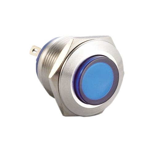 19mm, LED indicator, panel mount, metal indicator, RGB LED, RJS Electronics Ltd.