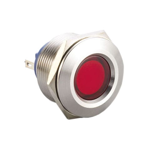 19mm, LED indicator, panel mount, metal indicator, RGB LED, RJS Electronics Ltd.
