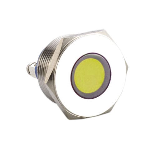 19mm, LED indicator, panel mount, metal indicator, RGB LED, RJS Electronics Ltd.