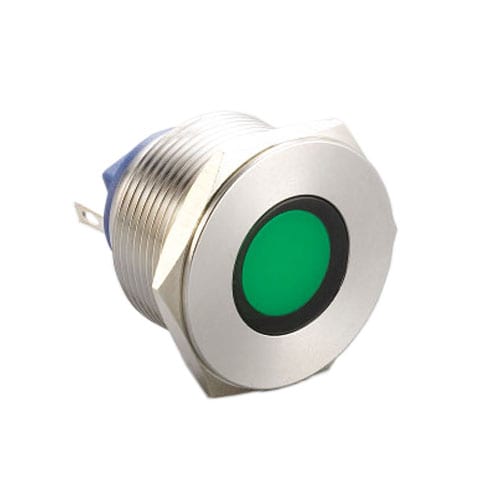 19mm, LED indicator, panel mount, metal indicator, RGB LED, RJS Electronics Ltd.