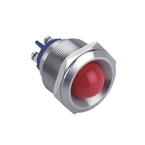 25mm LED indicator, panel mount, metal indicator, RGB LED, RJS Electronics Ltd.