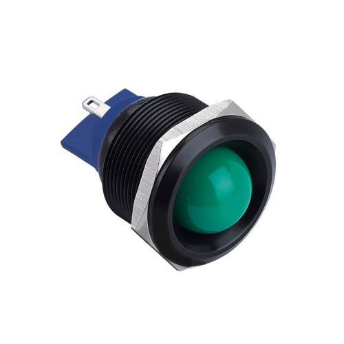 25mm metal LED indicator, domed or flat, LED indicator with a range LED options. Single, dual or RGB, IP67, IP68 rated. Panel mount, LED Indicator, RJS Electronics Ltd