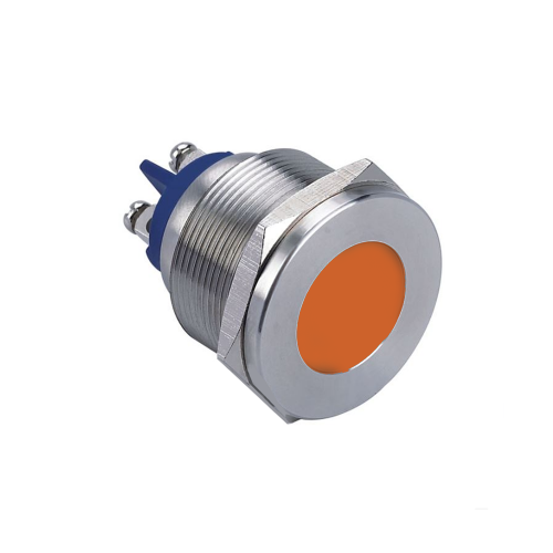 25mm LED indicator, panel mount, metal indicator, RGB LED, RJS Electronics Ltd.