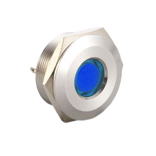 28mm, LED indicator, panel mount, metal indicator, RGB LED, RJS Electronics Ltd.