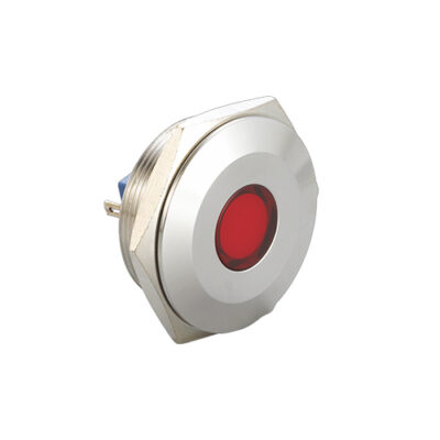 30mm LED indicator, flat head, ip67, rjs electronics ltd