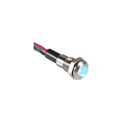 RJS01-8I-130P~67J 8mm, LED indicator, panel mount, metal indicator, illuminated indicators, RGB LED, RJS Electronics Ltd.