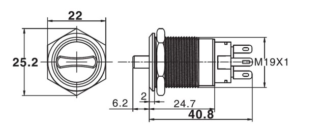 Selector switch drawing, rjs electronics ltd