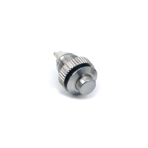 10mm panel mount metal push button switch, led illuminated, anti-vandal, RJS Electronics Ltd