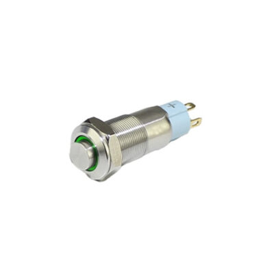 10mm antivandal push button switch with led illuminated ring, rjs electronics ltd