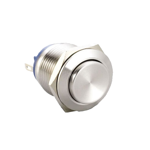 22mm metal push button switch, non-illuminated, antivandal switch, panel mount, RJS Electronics Ltd