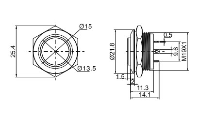 drawing for low profile switch, rjs electronics ltd