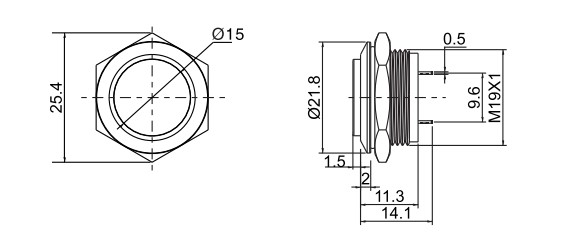 drawing for low profile switch, rjs electronics ltd