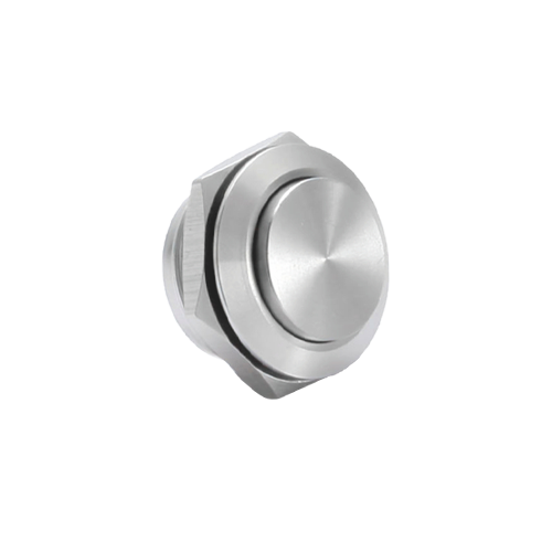 RJS1N1LP -22mm Push Button, High head, Stainless steel, without Ring LED Illumination also available in non-illuminated , Pins, Terminal, Screw terminals, Micro travel switch, stainless steel, aluminium anodised black, RJS Electronics Ltd +44 (0)1234 213600