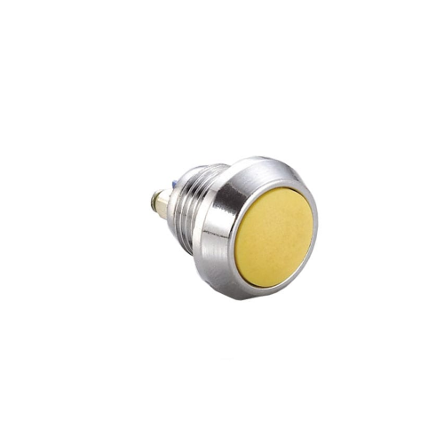 12mm push button switch without LED Illumination, Anti-vandal, Push button metal switches, flat head. RJS Electronics Ltd.