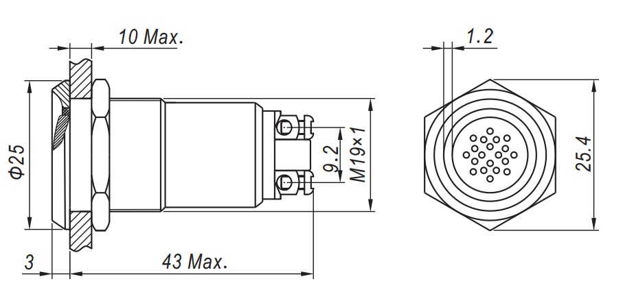 Buzzer, drawing, rjs electronics ltd