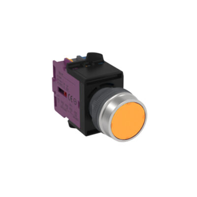 RJSAS22E Illuminated Push Button, round plastic panel mount switch, terminal mount switch with illumination, LED Switches, RJS Electronics Ltd