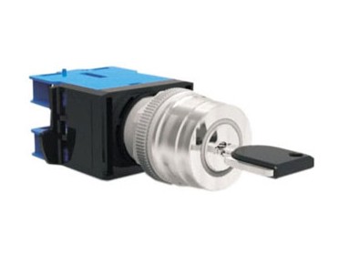 RJSAS22E round non-illuminated key lock switch, keylock switches, panel mount, terminal block, RJS Electronics Ltd
