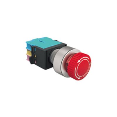 RJSAS30E Emergency Stop, non-illuminated plastic panel mount e-stop push button switch, terminal block, RJS Electronics Ltd