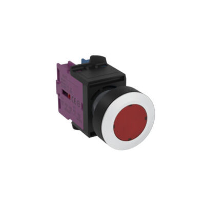 RJSAS30E Flat Switch round plastic push button, terminal block mount, RJS Electronics Ltd