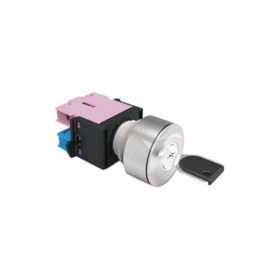 RJSAS30E non-illuminated key lock switch, terminal block, panel mount, RJS Electronics Ltd