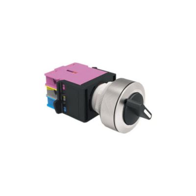 RJSAS30E Selector Button Panel Mount, round, 30mm selector switch non-illuminated, terminal block, RJS Electronics Ltd.