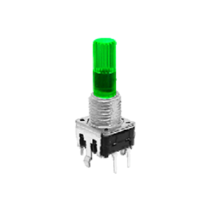 RJSILLU ME-12S24208 PCB mount led illuminated rotary encoder with push button switch, LED switches, RJS Electronics Ltd