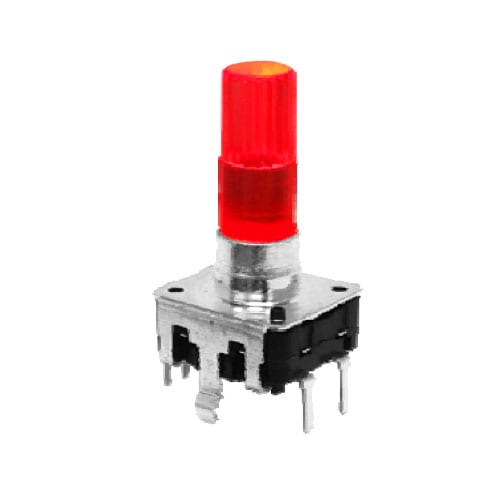 RJSILLUME-12 PCB mount led illuminated rotary encoder with push button switch, LED switches, RJS Electronics Ltd