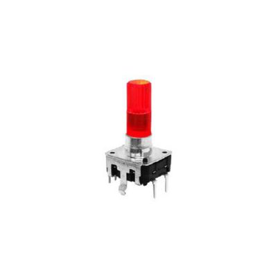 RJSILLUME-12S24204 PCB mount led illuminated rotary encoder with push button switch, LED switches, RJS Electronics Ltd