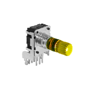 RJSILLUME-12S24212 PCB mount led illuminated rotary encoder with push button switch, horizontal type, LED switches, RJS Electronics Ltd