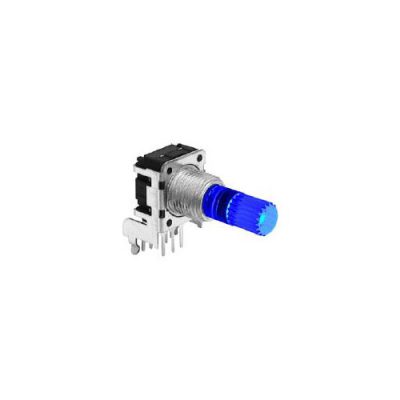 RJSILLUME-12S24217 PCB mount led illuminated rotary encoder with push button switch, horizontal type, LED switches, RJS Electronics Ltd