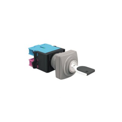 RJSMS2225E square non-illuminated plastic panel mount keylock switches, terminal block, RJS Electronics Ltd