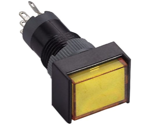 RJSPS12A RECTANGULAR SWITCH 12mm plastic push button switch, panel mount, full led illumination, Led Switches, rjs electronics ltd