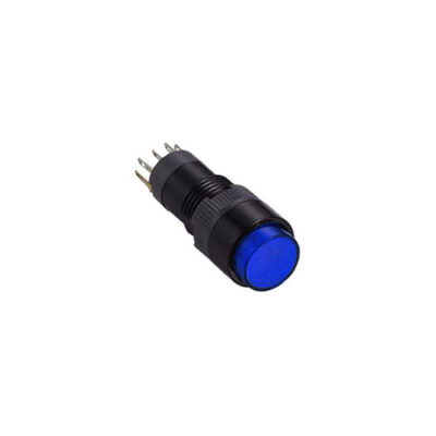 RJSPS12A Round Switch, 12mm Plastic Push Button Switch with illumination, Single LED Illumination, Led Switches, panel mount switches, LED buttons, RJS Electronics Ltd