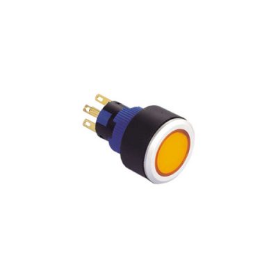 RJSPS1622A Round LED Indicator plastic led illuminated indicator, panel mount, solder-lug terminals, RJS Electronics Ltd