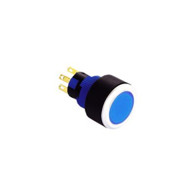 RJSPS1622A Switch plastic panel mount push button switch, led illuminated, led switches, RJS Electronics Ltd