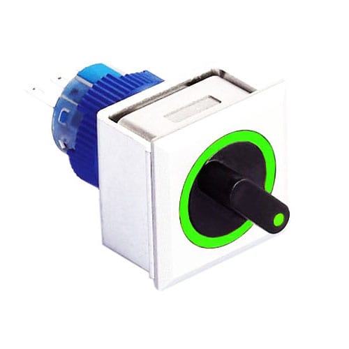 Square selector switch with LD illuminaiton and custom illumination RJS Electronics Ltd