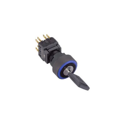 RJSPS1622D Round key lock switch, plastic panel mount switch, non-illuminated, keylock switches, RJS Electronics Ltd