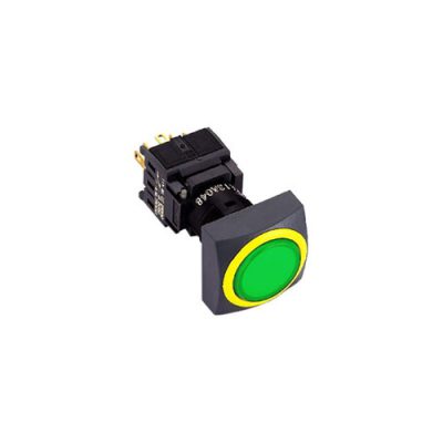 RJSPS1622D Switch, square plastic panel mount push button switch, led illuminated, LED switches, RJS Electronics Ltd