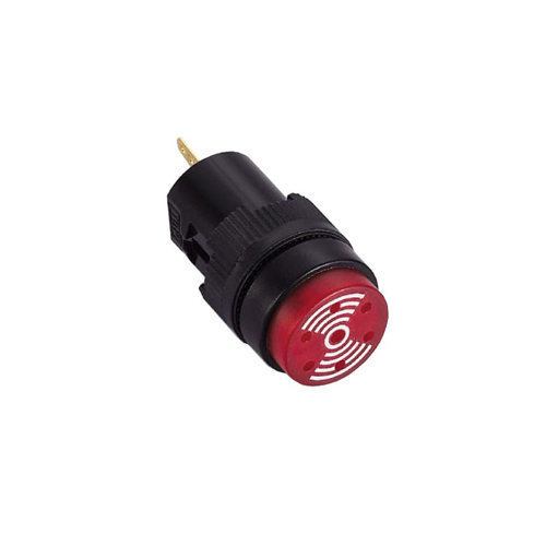 16mm panel mount buzzer, plastic, led illuminated, rjs electronics ltd