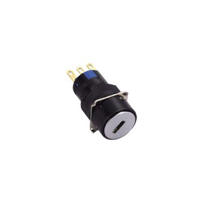 RJSPS16A Round 16mm panel mount keylock switch, plastic, rjs electronics ltd