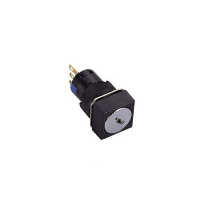 RJSPS16A Square 16mm panel mount plastic keylock switch, keylock switches, square cap, non-illuminated, solder lug terminals , rjs electronics ltd