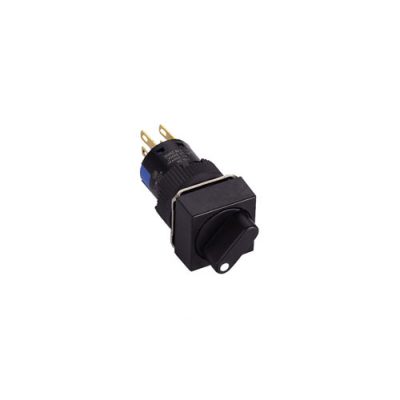 RJSPS16A Square 16mm plastic selector switch, panel mount, non-illuminated, momentary or latching, rjs electronics ltd