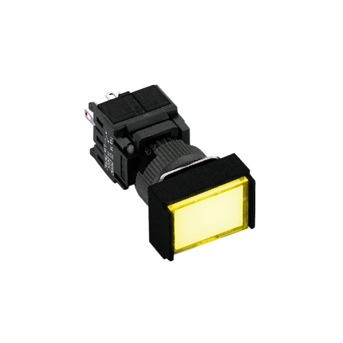 RJSPS16B RECTANGULAR BUTTON, plastic push button switch, panel mount, full led illumination, Led Switches, rjs electronics ltd