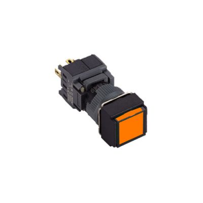 RJSPS16B Square LED ILLUMINATED PLASTIC PUSH BUTTON SWITCH, LED SWITCHES, RJS ELECTRONICS LTD