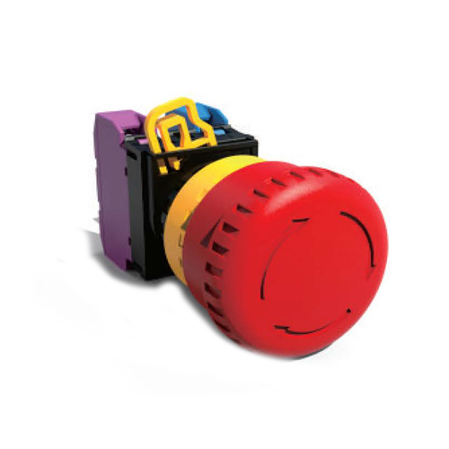 40mm, Emergency Stop 2 Switches, Push to Lock / Turn to Reset Emergency Switch, Red Emergency Switch. E-Stop, RJS Electronics Ltd