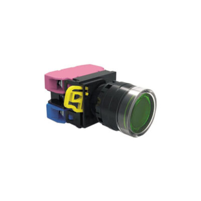 RJSPS22E Lamp push button, Plastic Push Button switch with illumination. Single LED illumination, full illumination, Ip65 Rated, Led Switches, panel mount switches, LED buttons, RJS Electronics Ltd.