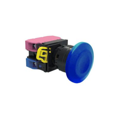 RJSPS22E Mushroom Head non-illuminated plastic push button switch, terminal block mount, RJS Electronics Ltd